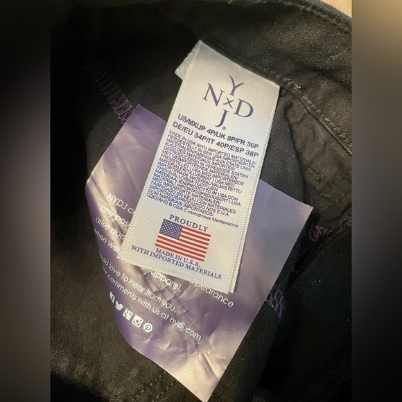 NWT NYDJ Marilyn Straight Leg Washed Black Jeans petite - Picture 7 of 12